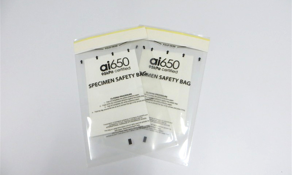 Generic Biohazard Sacimen Bags Adhesive Pouch Bags for Laboratory 50 Pack