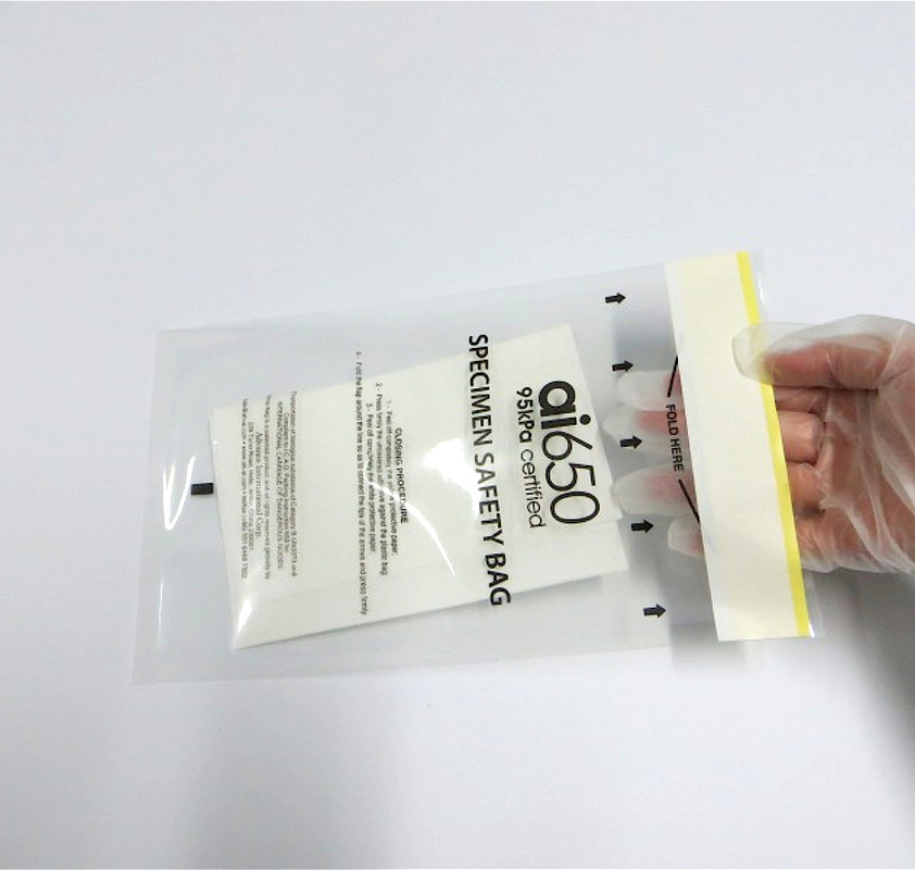 Generic Biohazard Sacimen Bags Adhesive Pouch Bags for Laboratory 50 Pack