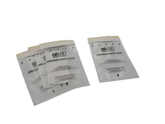 500 ml χωρητικότητα 168 mm x 283 mm 95 kPa σακούλα μεταφοράς δείγματος με κλειδαριά με πρόσφυση ευαίσθητη στην πίεση