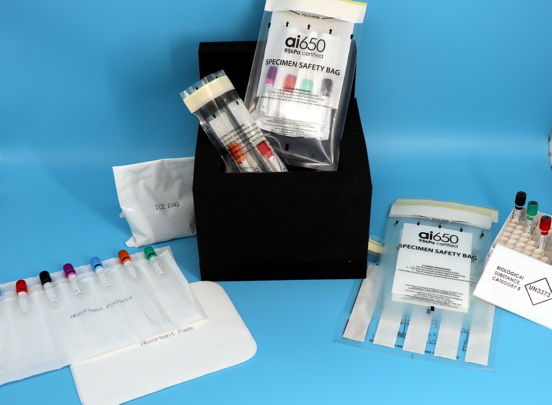 Πιστοποίηση από την GH Package Testing Consulting Inc. 95kPa Τσάντα μεταφοράς δείγματος Τσάντα κλειδώματος με φερμουάρ