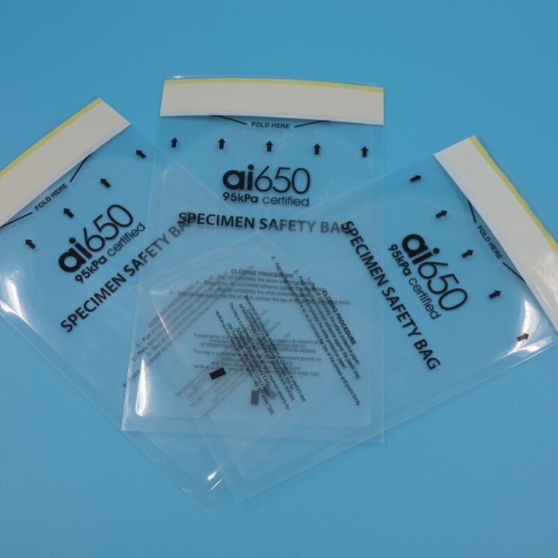 95 KPa Πιστοποιημένες σακούλες μεταφοράς βιολογικού κινδύνου - Τριπλή σφραγίδα για βιολογικά και μολυσματικά δείγματα, συμμορφούμενες με τα πρότυπα UN2814 και IATA