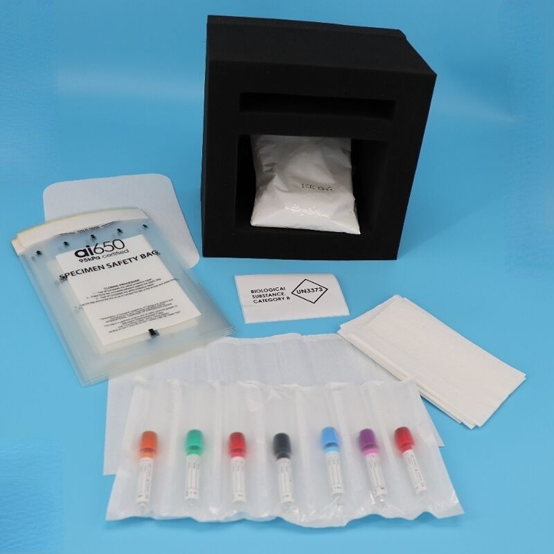 Τύπος μεταφοράς ιατρικών δειγμάτων - 7 τρύπες Απορροφητική τσέπη για ασφαλή και οργανωμένο χειρισμό δειγμάτων