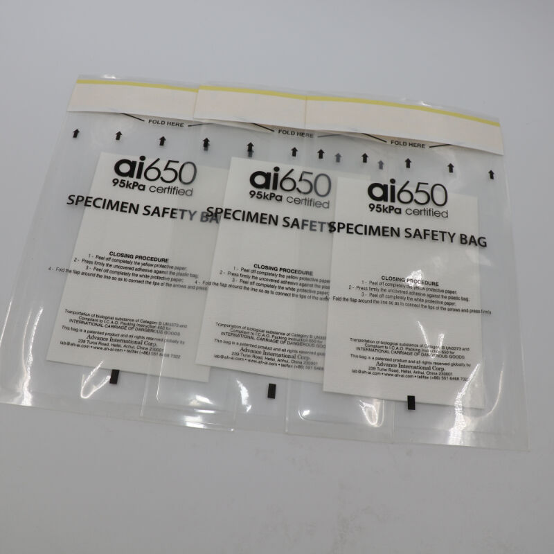 KPA Bags For Sample Transport, 95kPa Compliant Transport Bags, Specimen Transport Bag With Absorbent Bag For Blood Samples To Lab And Tissue Sample Transport