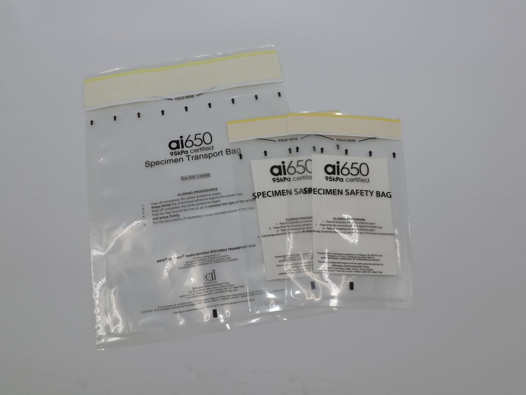 95kPa Safety Bags For Laboratory Specimen Courier Tote & Medical Sample Transport